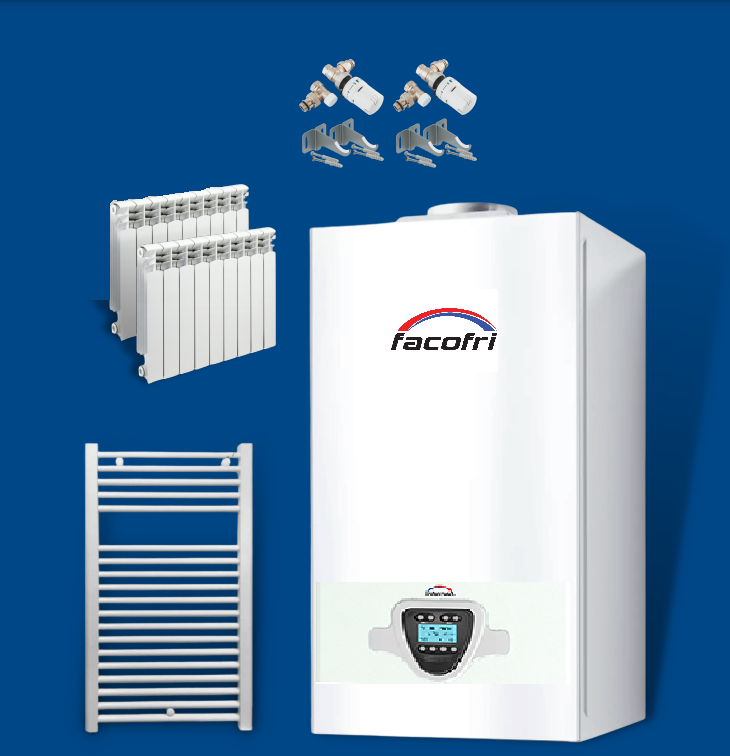 Chaudiere+2 Radiateur 8l+Seche Linge+2 Robinet